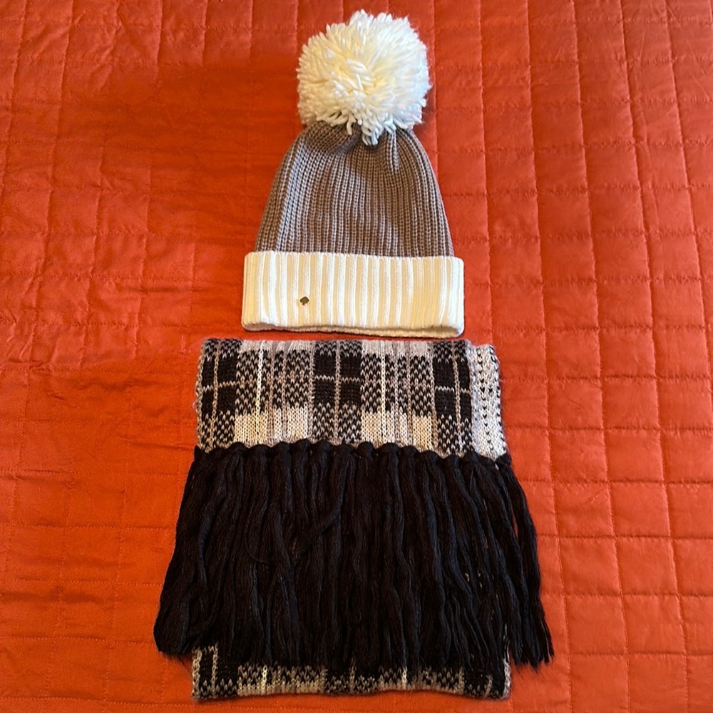 Kate Spade Hat & Scarf Set